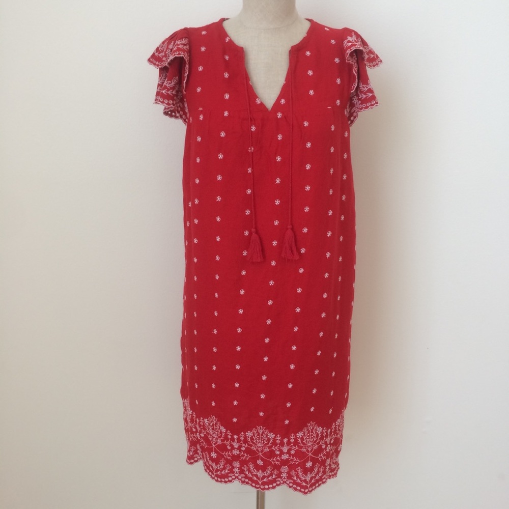 Old Navy Linen Embroidered Boho Dress - Picture 2 of 6